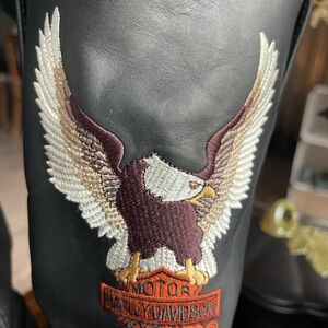 Harley-Davidson Black Boots with Eagle Design